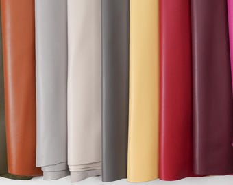 Italian Nappa Leather Sheets | Soft Calfskin Cowhide Leather for Crafting Leather Goods, Bags, Wallets | Various Colors, 2.5-3 oz