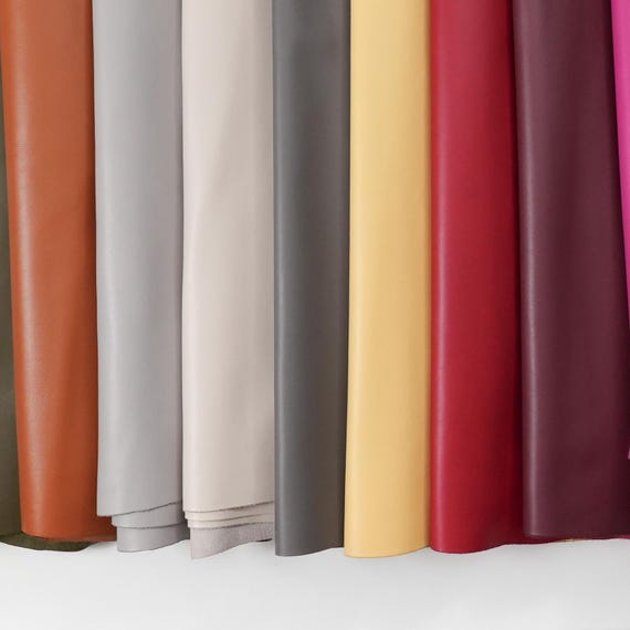 Italian Nappa Leather Sheets | Soft Calfskin Cowhide Leather for Crafting Leather Goods, Bags, Wallets | Various Colors, 2.5-3 oz