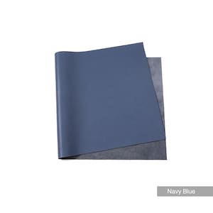 Italian Nappa Leather Sheets | Soft Calfskin Cowhide Leather for Crafting Leather Goods, Bags, Wallets | Various Colors, 2.5-3 oz Navy Blue