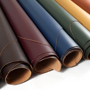 Premium Italian Leather Hides | Cowhide Leather Sides | Crafting Leather | Pigmented Leather | 4.5-5 oz