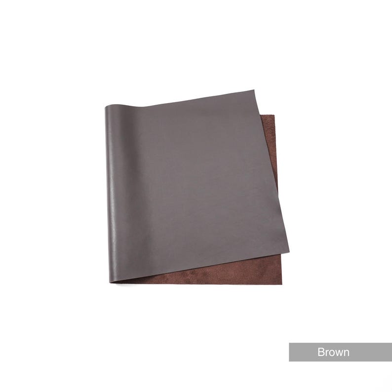 Italian Nappa Leather Sheets | Soft Calfskin Cowhide Leather for Crafting Leather Goods, Bags, Wallets | Various Colors, 2.5-3 oz Brown