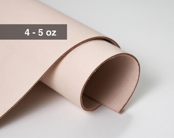 Veg Tanned Leather Sheets 4-5 oz | Tooling Leather | Full Grain Cowhide Leather for Crafting