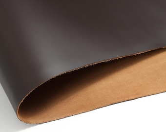 Premium Italian Leather Sheets | Cowhide Leather Pieces | Crafting Leather | Pigmented Leather | 4.5-5 oz, Brown