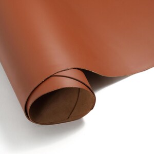 Premium Italian Leather Hides | Cowhide Leather Sides | Crafting Leather | Pigmented Leather | 4.5-5 oz, Cognac Brown
