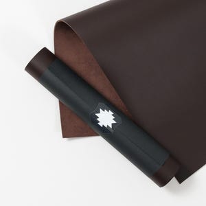 Top grain premium Italian leather sheet, 4.5-5 oz, brown leather perfect for crafting bags, wallets, and accessories.