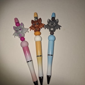 Halloween Focal Silicone Bead Retractible Pens