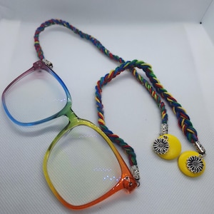Cadena trenzada para gafas, accesorio suave sin patillas, accesorios para gafas