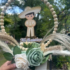 Bautizo charro topper for centerpieces (pack of 5)