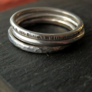 Silver stacking ring / argentium silver ring / stacker ring / layer ring / wedding ring / simple ring / minimalist ring / wedding band
