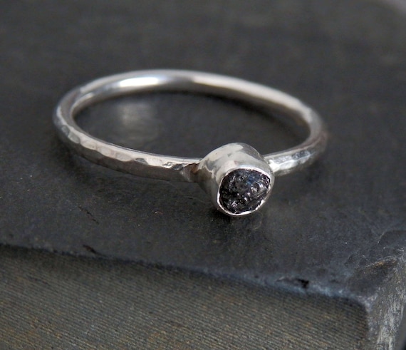 Etsy black diamond ring discount