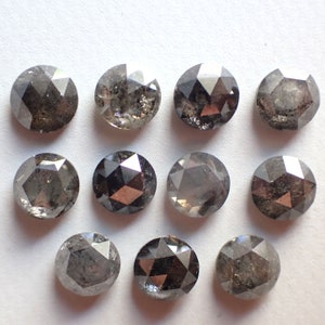Custom rose cut diamond ring / conflict free diamond / galaxy diamond / gray diamond / salt and pepper diamond / diamond ring / wedding image 10