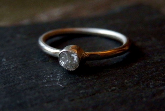 Uncut diamond ring etsy new arrivals
