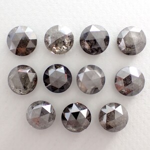 Custom rose cut diamond ring / conflict free diamond / galaxy diamond / gray diamond / salt and pepper diamond / diamond ring / wedding image 2
