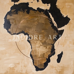 Elegante Afrika - Abstrakte Kartenkunst | Digitaler Download | Gemälde | Druckbare Wandkunst | Afrikanisches Dekor | Afrika | Canvas (Verschiedene Größen)