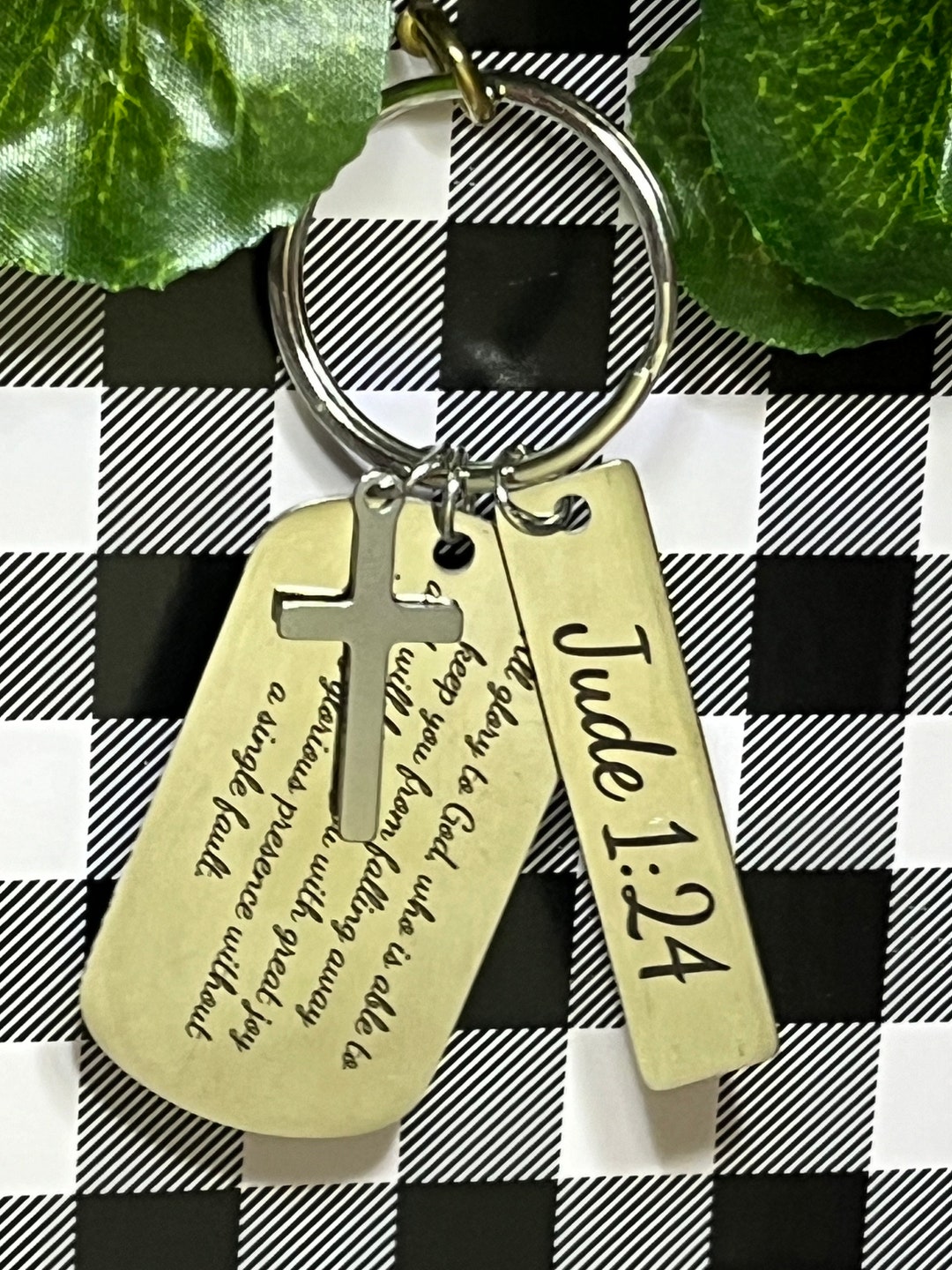 Key Chain. Scripture. Inspirational. Christian. Cross. Oval. - Etsy