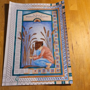 Christian Bible Story Colouring Pages. Matthew 9:35-37. the Harvest is ...
