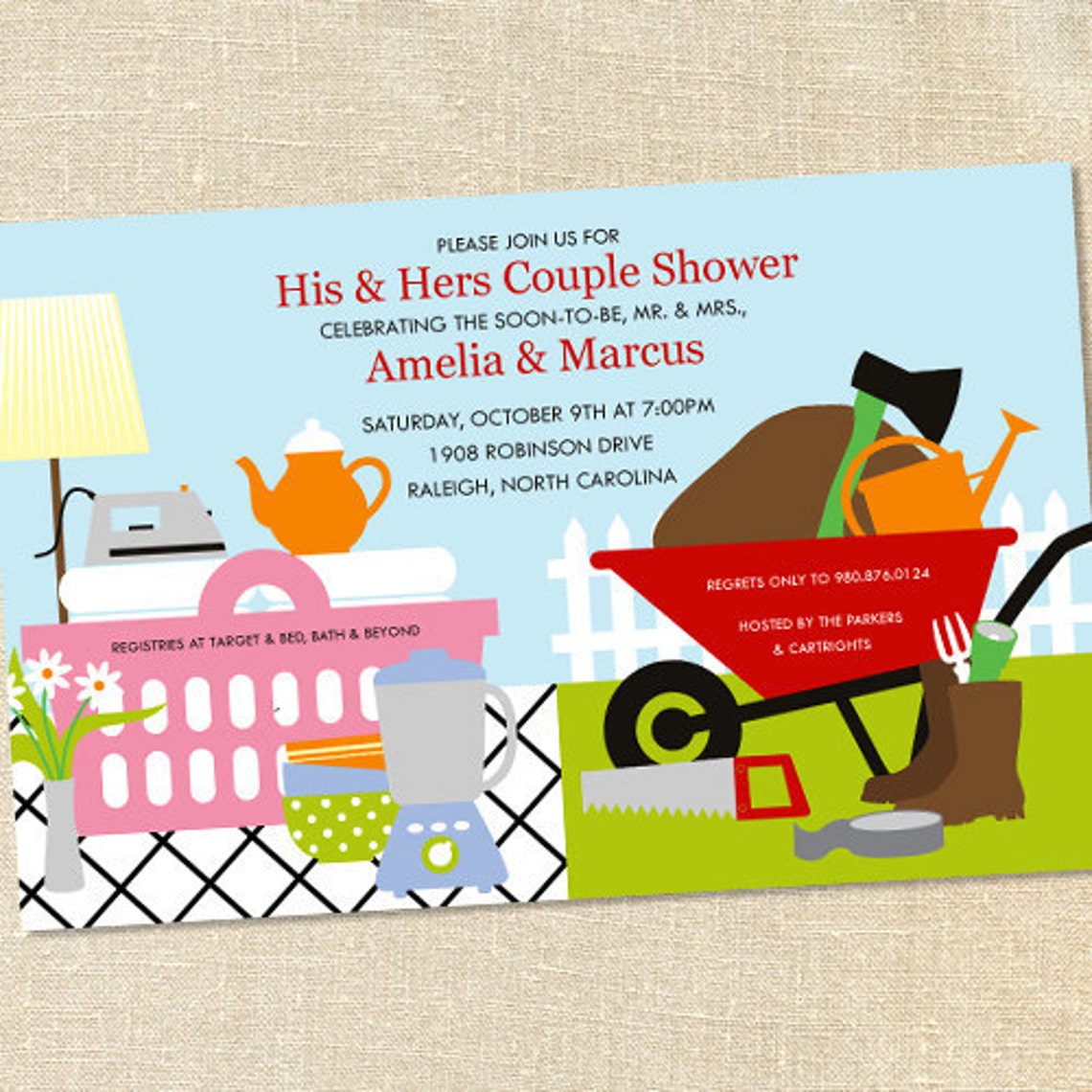 Sweet Wishes His & Hers Couples Shower Invitations PRINTED Etsy