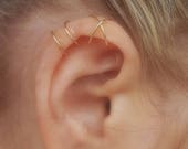 Ear Cuff Set, Ear Cuffs, Cartilage Ring, No Piercing, Cartilage Earcuff, Fake Helix Piercing, Clip on Cuff, Cartilage Hoop, Cartilage cuff
