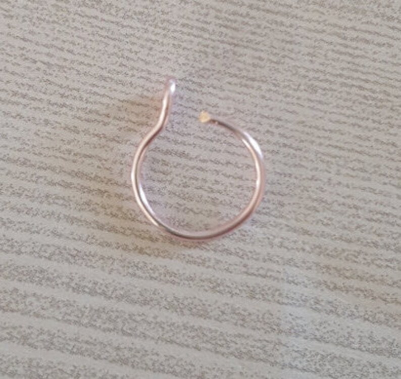 Pink Rose Gold Fake Nose Ring 2 Pieces 22 Gauge Nose Ring Etsy