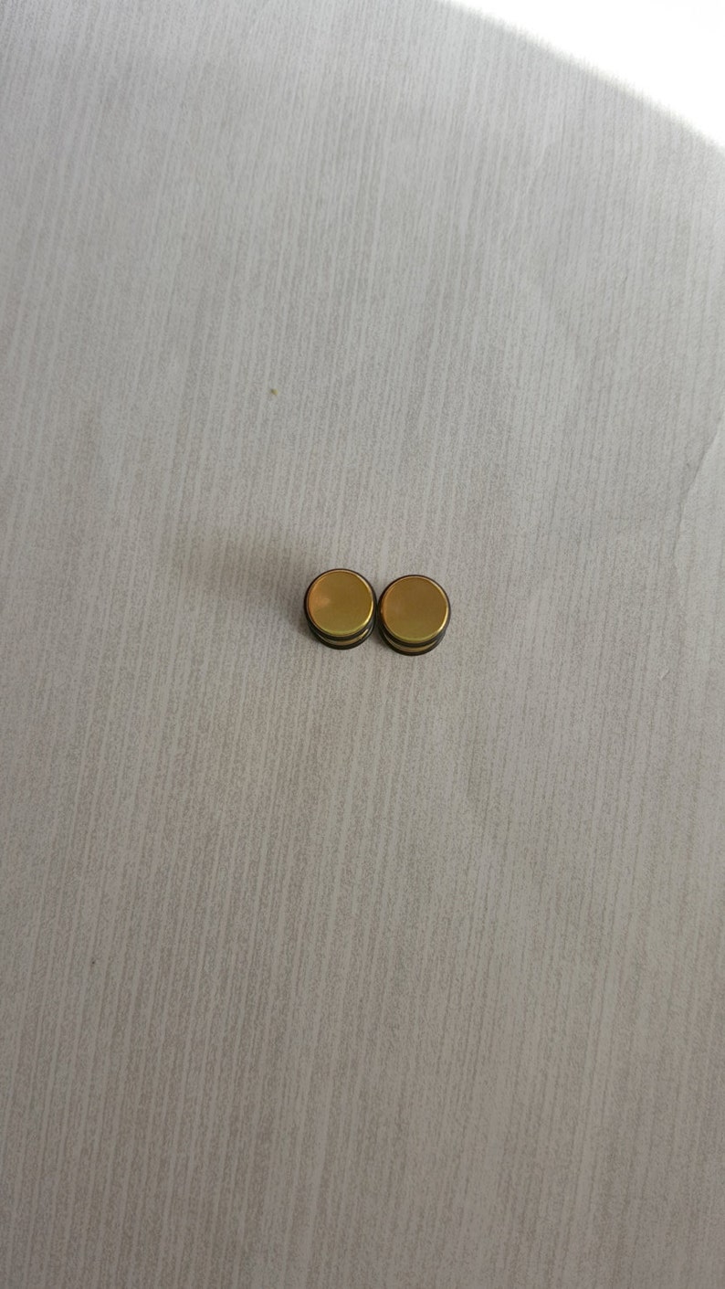 Gold Fake Plugs Gold Faux Plugs Faux Plug Earrings Gold Etsy