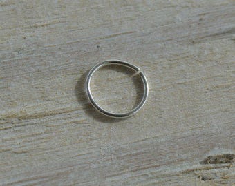 SALE Sterling Silver Nose Ring - 22 Gauge High Quality Nose Hoop Gold Wire Pierced Loop Thin Small  Nose Cuff