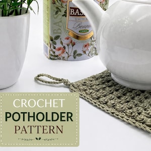 Englische Häkelanleitung für Topflappen, Topflappen, Küchenanfänger, Häkelanleitung für Anfänger, als Geschenkidee für Weihnachten, Ostern,