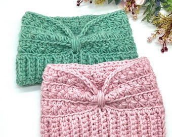English Crochet Pattern Cosy Star Earwarmer Crochet Headband Tutorial Warm Ear Warmer Christmas Gift Idea Women Fashion Accessory 5 Sizes