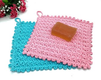 Vintage Heritage Washcloth Crochet Pattern English Tutorial for Beginners Crochet Classic Cotton Dishcloth Spa or Gift Set Eco-Friendly Gift