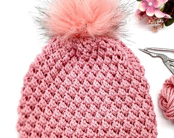 Englisch häkeln fabelhafte Mütze Muster häkeln Hut Anleitung für Anfänger warme strukturierte Beanie Hut Große Weihnachtsgeschenk Größen Baby bis Erwachsene