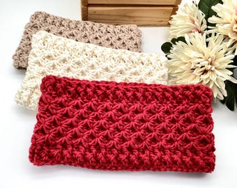 Crochet Pattern Stary Headband Crochet Earwarmer Tutorial Head Wrap  Baby-Large Adult  Size Modern Textured Fall Winter Spring Accessory