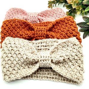 Crochet Pattern Fall Earwarmer US English Tutorial Autumn Winter Spring Headband Head Wrap Crochet Easy and Fast Pattern Holiday Gift Idea