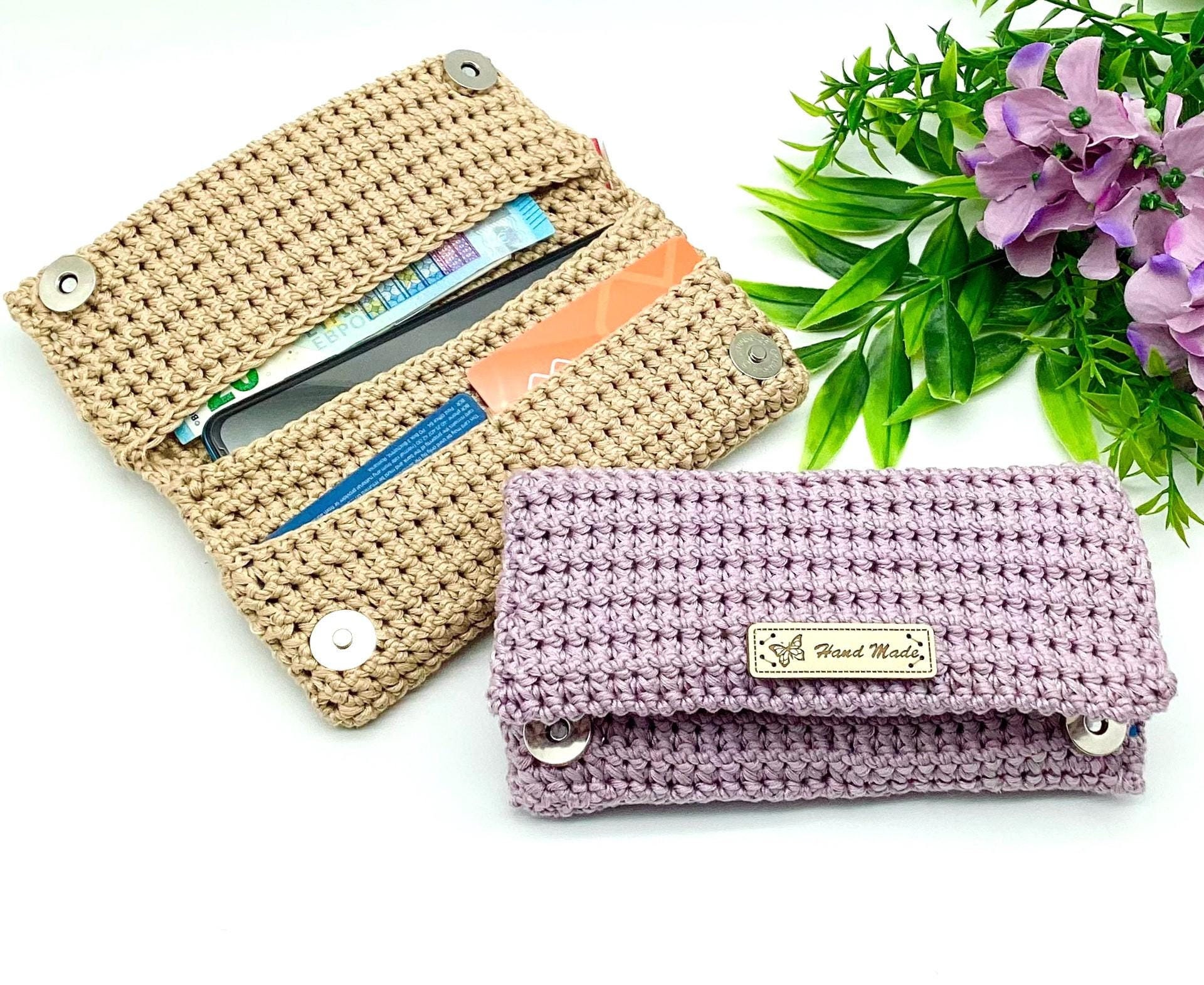 38 Crochet Wallet Patterns with Card Holders, Coin Pouches, and Mini Wallets 23 English Crochet Pattern Elegant Crochet Wallet Easy Card