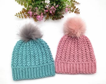 Patrón de gorro City Stroller (PDF), patrón de gorro unisex, gorro de crochet acanalado fácil, tutorial de gorro de invierno para principiantes, idea de regalo de crochet DIY