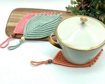 Crochet Pattern Leaf Crochet Hot Pad Tutorial Fall Home Decoration Autumn Leaf Trivet Pattern Farmhouse Coaster Beginners Pattern Gift Idea