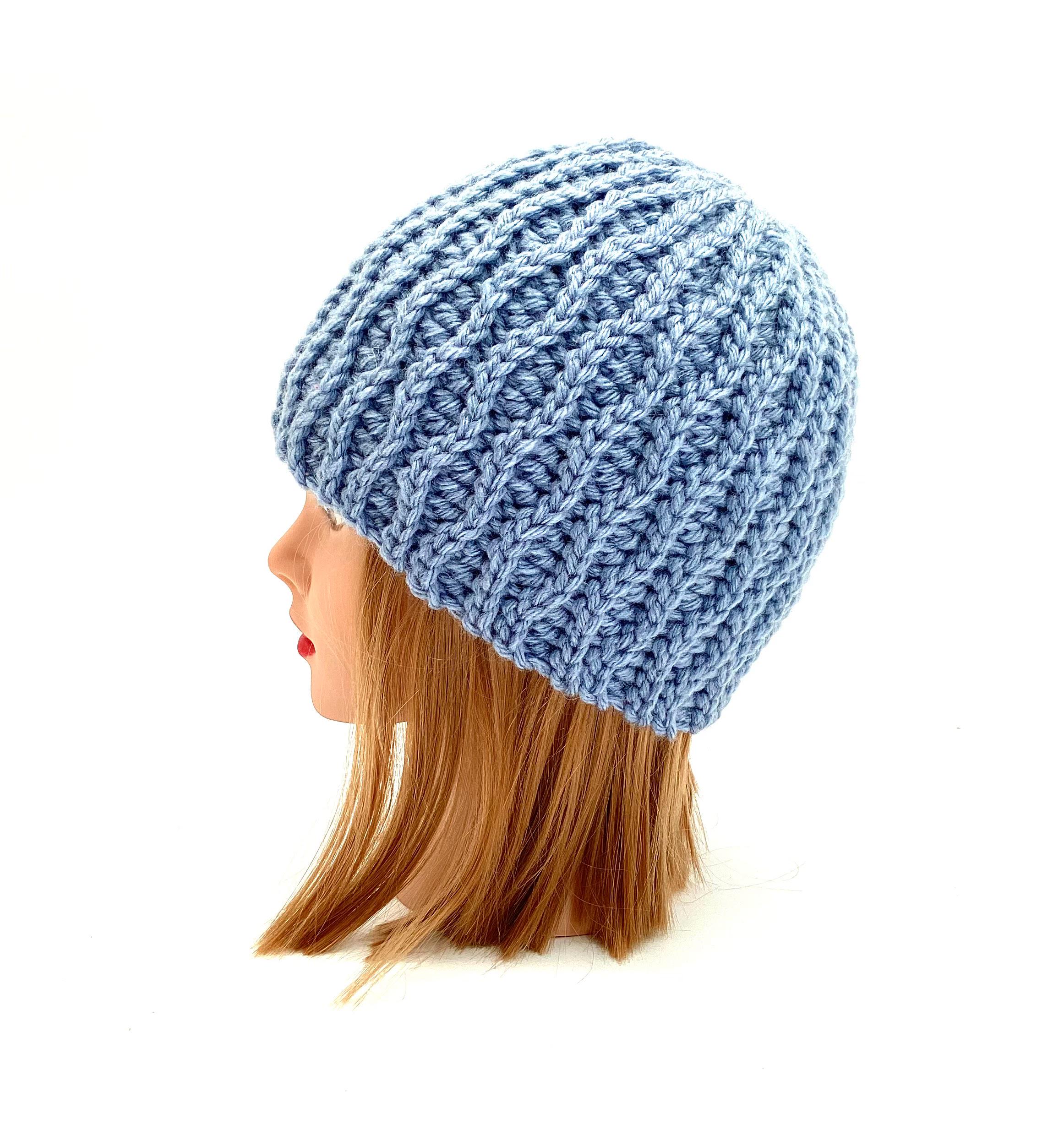 32 Men’s Crochet Patterns for Hats, Sweaters, Shirts, Slippers, and More 12 Wavy Ribbed Beanie Crochet Pattern Textured Hat Easy All