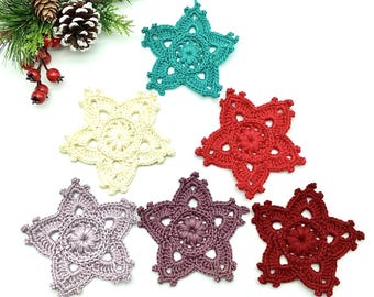 Engels haakpatroon Sterornament Haaktutorial Kerstboom Hangende sterornament Thuis Kerstdecoratie Kerstcadeau-idee