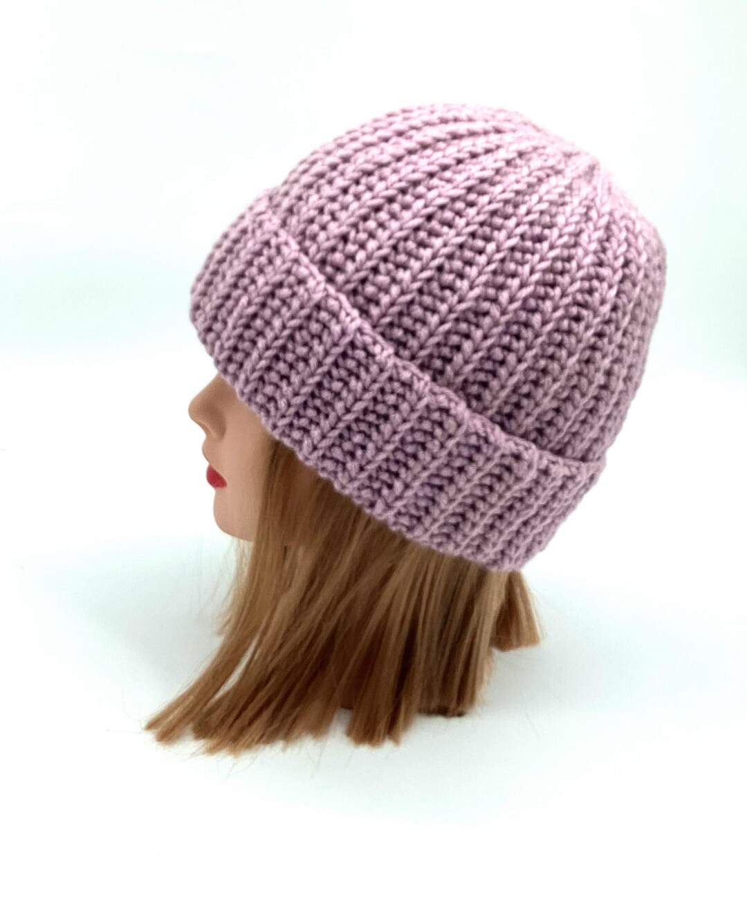 Crochet Beanie Pattern Knit Look Hat Pattern Easy Beginner Winter ...