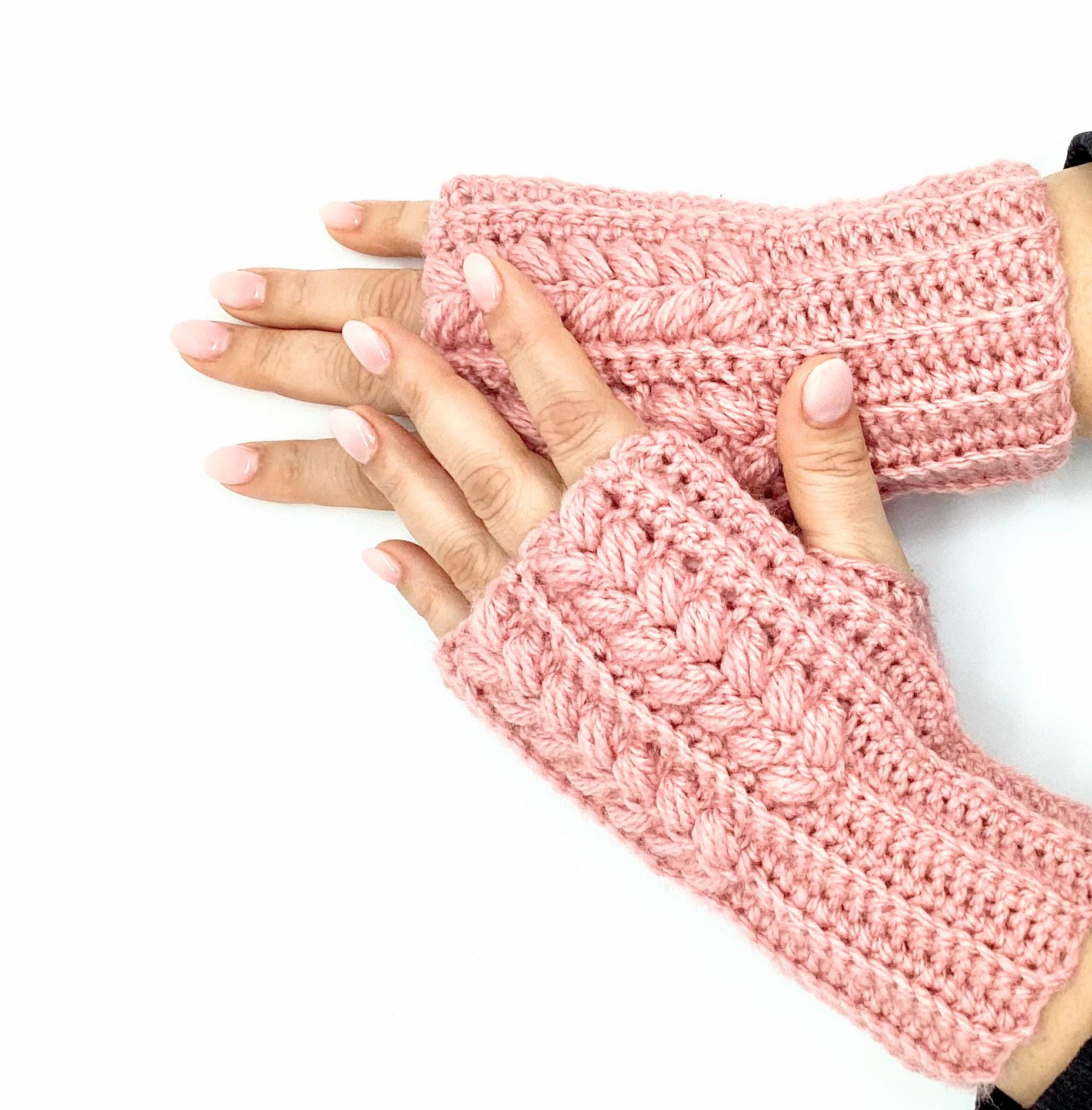 English Crochet Pattern Fingerless Gloves Crochet Mittens Wrist