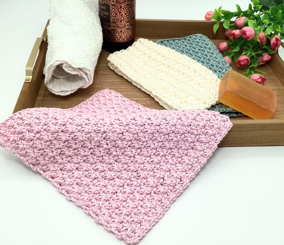 Hand Crocheted Washcloths, Bath Towels