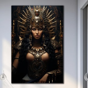 Cleopatra Tempered Glass Wall Art, Egyptian Goddess, Egypt Wall Decor, Glass Printing, Large Wall Art, Housewarming Gift, Glass Wall Decor