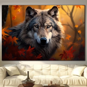 Wolf Wall Art, Tempered Glass Wall Art, Animal Wall Decor, Wolf Print, Extra Large Wall Art, Housewarming Gift, Glass Printing, Wall Hanging