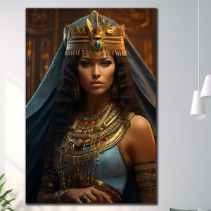 Cleopatra Tempered Glass Wall Art, Egyptian Goddess, Egypt Wall Decor, Glass Printing, Large Wall Art, Housewarming Gift, Glass Wall Decor
