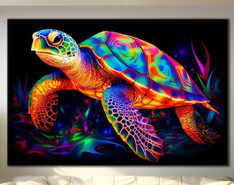 Zeeschildpadden gehard glas muurkunst, zeeschildpad glaskunst, dierlijke muur kunst, oceaan kunst aan de muur, kunst aan de grote muur, wandkleden, schildpad decoratie