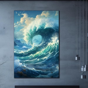 Tempered Glass Ocean Wall Art, Glass Wall Art Ocean Wave, Huge Sea Waves, Wall Hangings, Extra Large Wall Art, Ocean Wall Decor, Glass Print