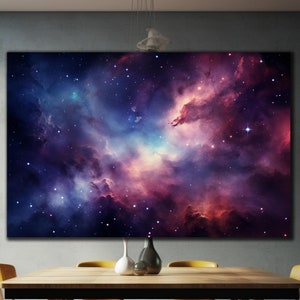 Galaxy Nebula Tempered Glass Wall Art, Space Wall Art, Galaxy Wall Art, Wall Hangings, Large Wall Art, Housewarming Gift, Glass Printing Art