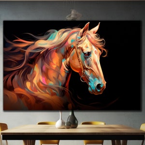 Horses Tempered Glass Wall Art, Horse Wall Decor, Animal Wall Art, Large Wall Art, Housewarming Gift, Running Horses Glass Art, Gift For Him
