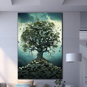 Tree Of Life Tempered Glass Wall Art, Stained Glass Art, Mosaic Tree Wall Art, Life Of Tree Art, Glass Wall Decor, Glass Printing Wall Art