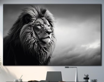 Lion Tempered Glass Wall Art, Lion Wall Decor, Animal Wall Art, Extra Large Wall Art, Wall Hangings, Housewarming Gifts, Glass Wall Decor