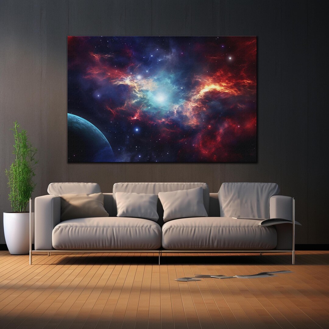 Galaxy Nebula Tempered Glass Wall Art, Space Wall Art, Galaxy Wall Art ...