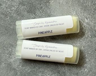 PINEAPPLE Lip Balm | Tropical Pineapple Flavor Lip Balm | Moisturizing Handmade Lip Balm | Fruity Lip Care | Summer Lip Balm Gift